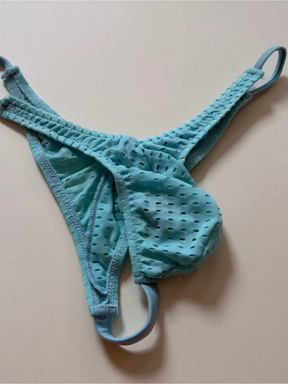 Men's Breathable Mesh Briefs - Light Blue